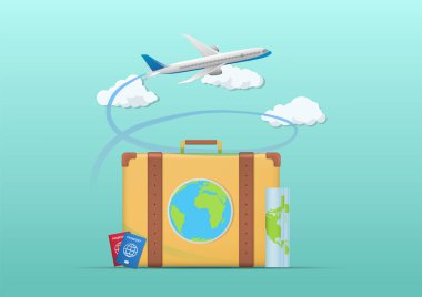 bavul ve uçakla seyahat