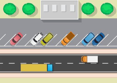 Otoyol manzaralı ve otoparklı.