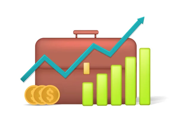 Gráfico Negócios Moedas Ouro Para Conteúdo Negócios — Vetor de Stock