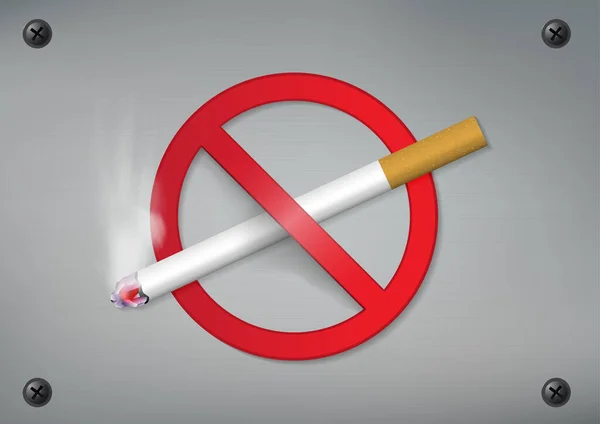Hay Señal Fumar Deja Fumar Símbolo — Vector de stock