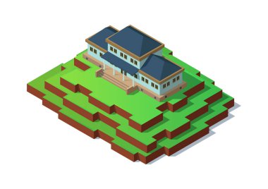 Green Terrace Hill 'deki izometrik Avrupa evi