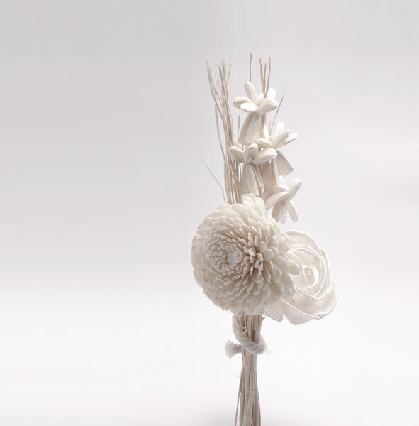 Pale white craft flower