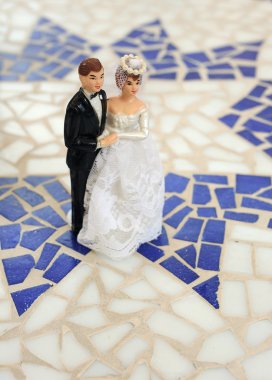 minyatür düğün çift bebek