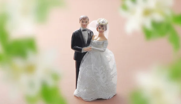 Casamento casal bonecas — Fotografia de Stock