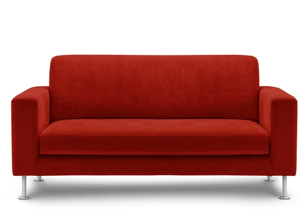 Červená pohovka nábytek — Stock fotografie