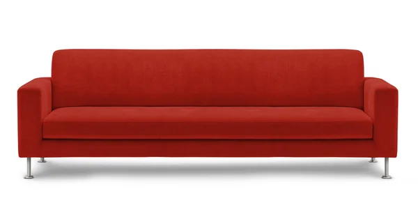 Rode lange sofa — Stockfoto