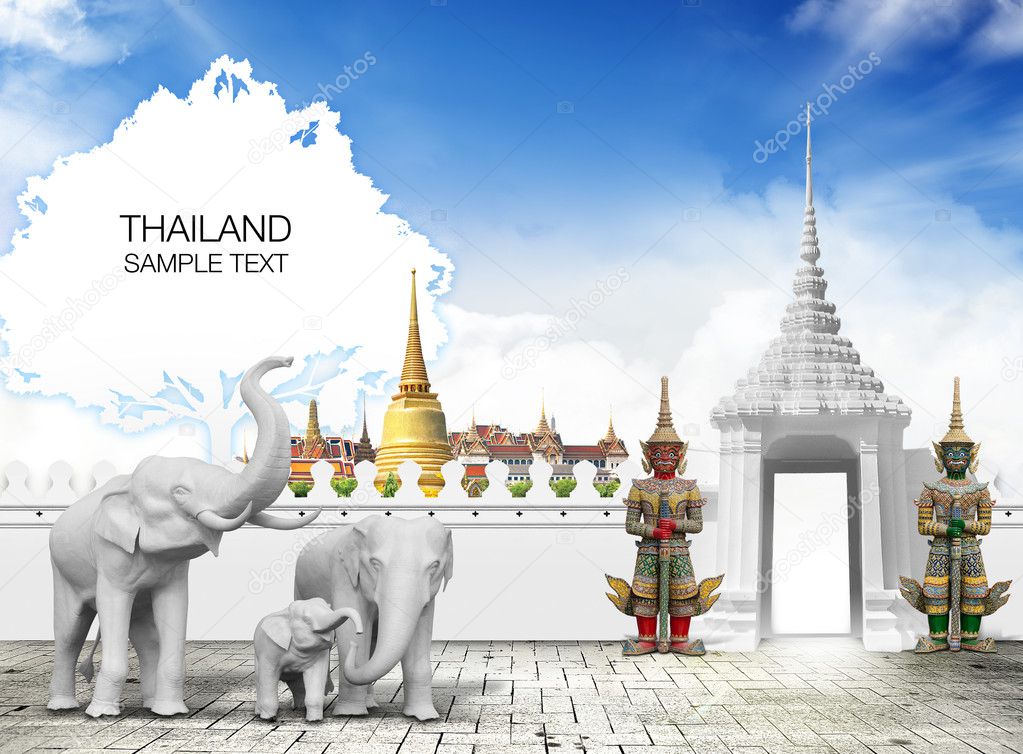 Thailand travel background concept