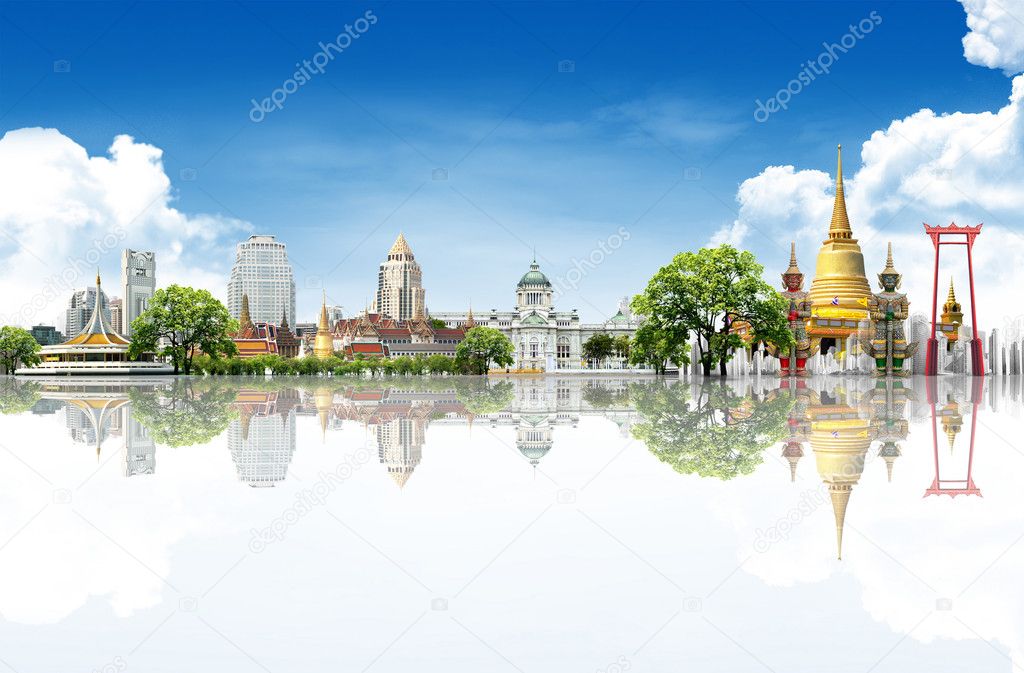 Thailand travel background concept