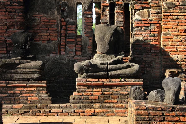 Antiguo Templo Siam de Ayutthaya, Tailandia UNESCO palabra patrimonio —  Fotos de Stock