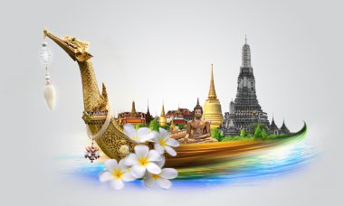 Thailand travel background concept clipart