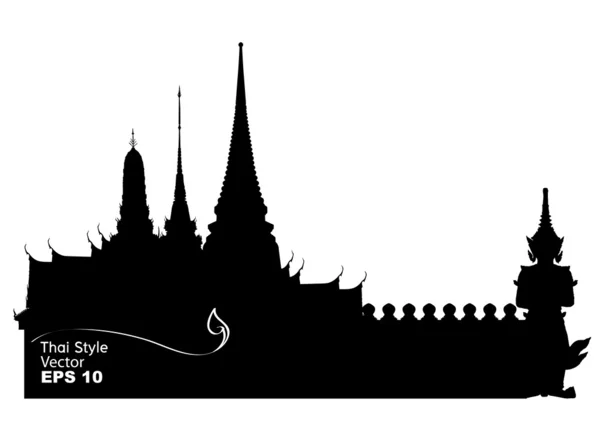 Vector illustration of Bangkok royal palace — Stock Vector