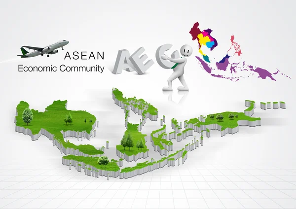 ASEAN Economic Community, AEC, konsep — Stok Foto