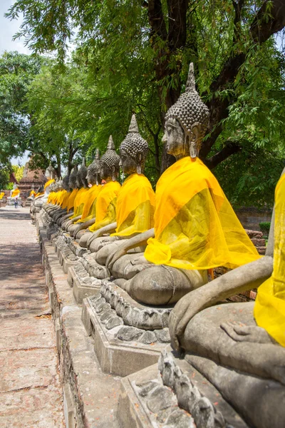 Starożytnych Buddy statua sukhothai park historyczny, prowincji sukhothai, thailand — Zdjęcie stockowe