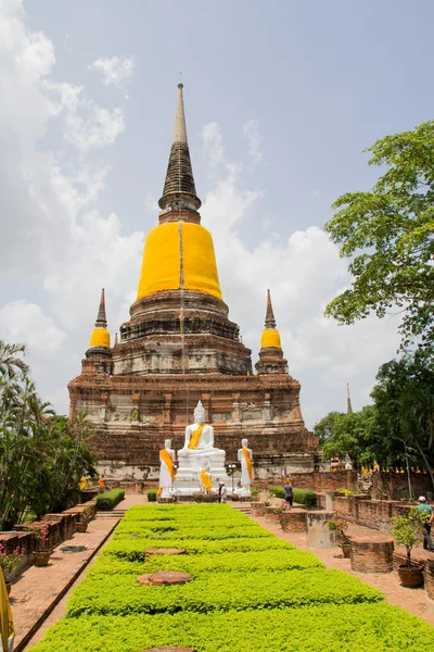 Antik Buda heykeli sukhothai Tarih Parkı, sukhothai Eyaleti, Tayland — Stok fotoğraf