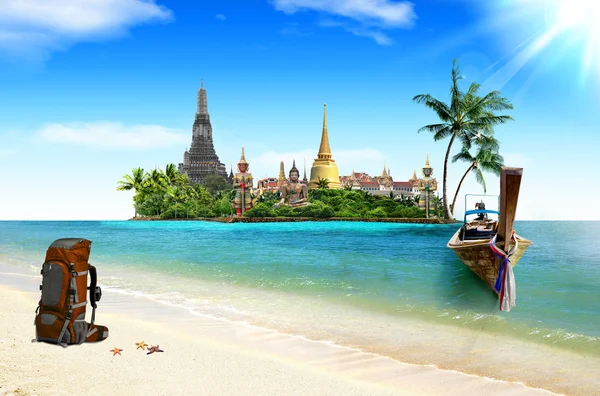 Konzeptreisen Tropenstrand, Thailand — Stockfoto