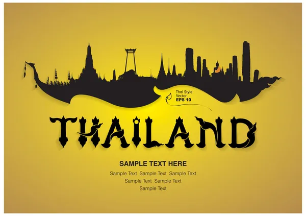 Thailand Reisedesign, Vektorillustration — Stockvektor