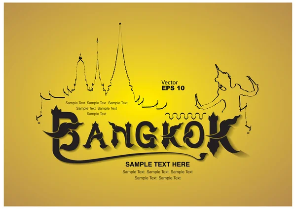 Tailândia viagem design, ilustração vetorial —  Vetores de Stock