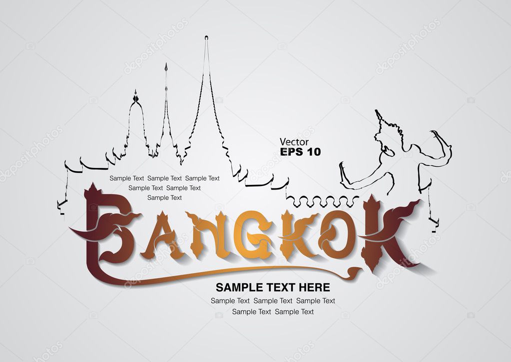 Thailand travel design, vector illustration