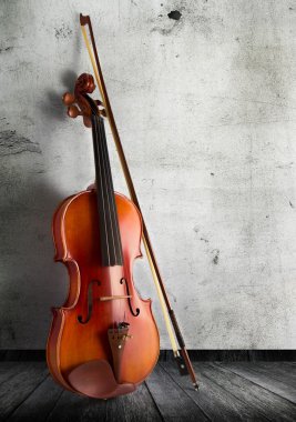 Violin and bow clipart