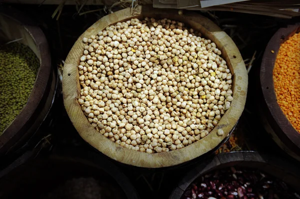 Erbsen auf dem Markt — Stockfoto