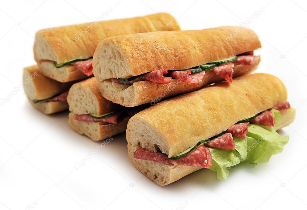 Long tasty sandwich