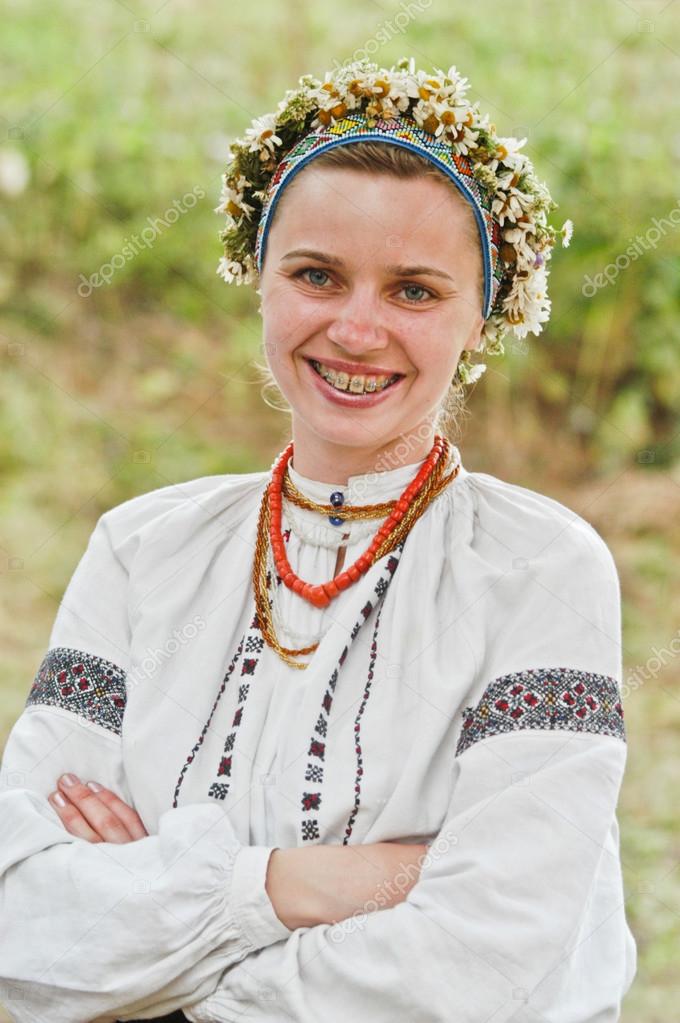 Girl in traditional ukrainian dress. World Music Festival Kraina Mriy