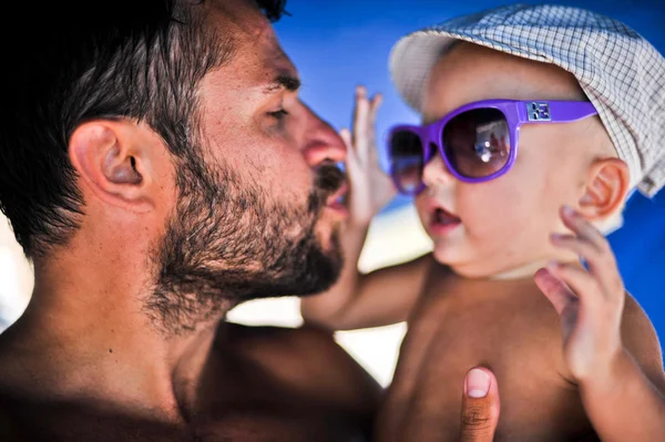 Pappa och son — Stockfoto