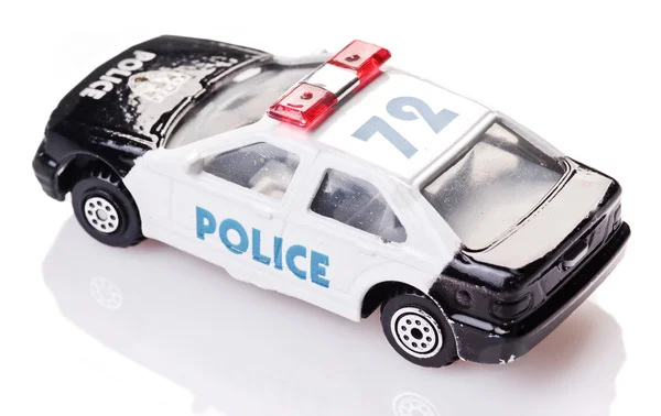 Macchina della polizia giocattolo con insegne — Foto Stock