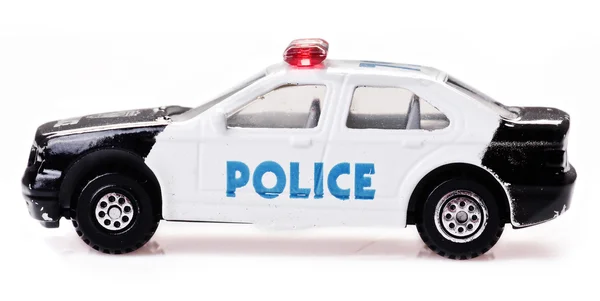 Zabawka samochód policyjny z insygniami — Zdjęcie stockowe