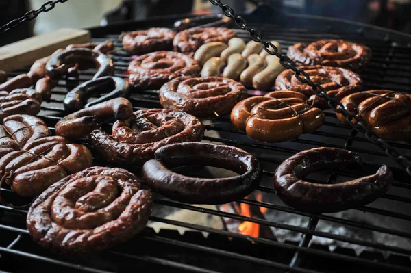 Sausage on the grill — Stock Photo, Image