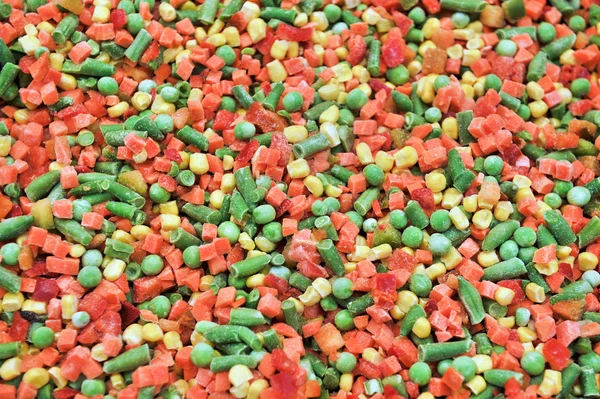 Conjunto de fondos de verduras congeladas — Foto de Stock