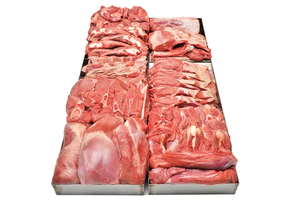 Syrové maso v úložišti — Stock fotografie