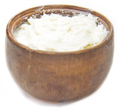 bir tabak içinde domuz yağı