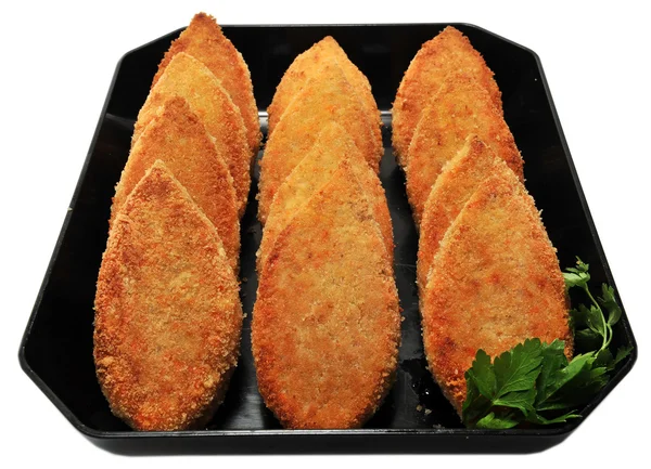 Fried breaded cutlets — Stock Photo, Image