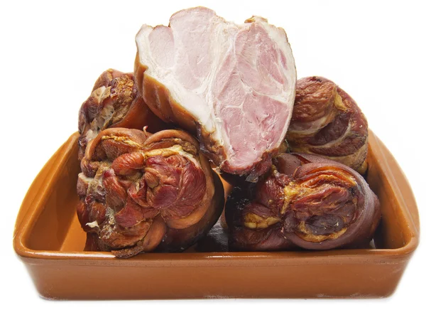 Boiled Pork in a plate — Stock Photo, Image