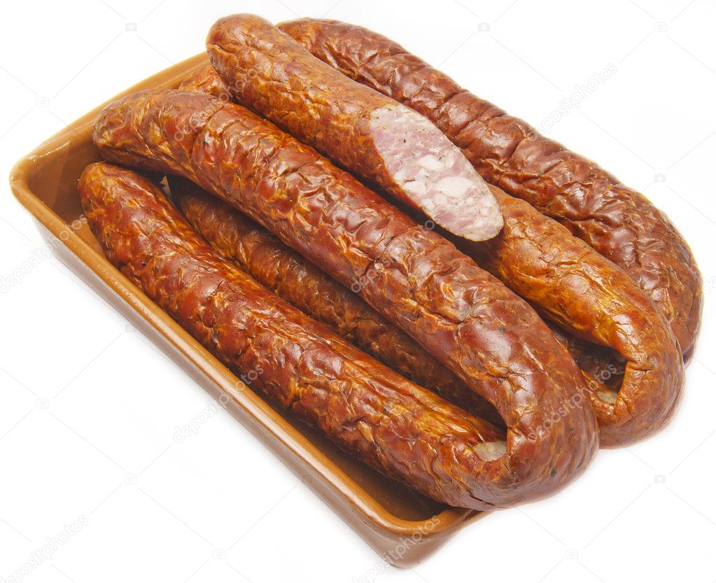 Sausage on a plate