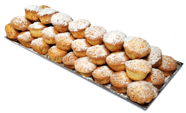 Muffins in powdered sugar — Stock Photo, Image