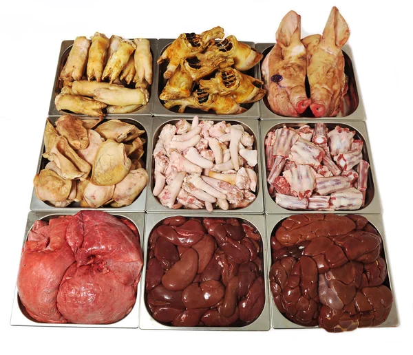 Un montón de carne fresca de cerdo —  Fotos de Stock