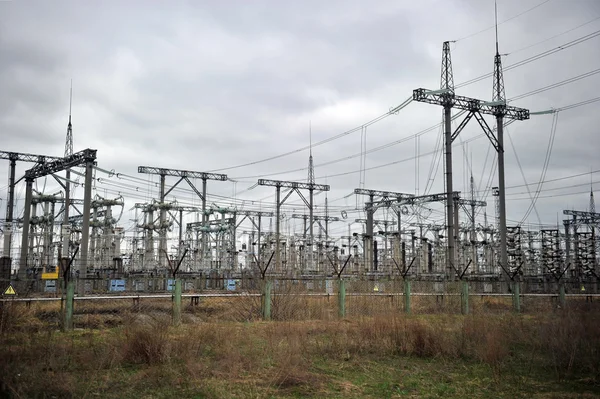 Fios de alta tensão no Chernobyl — Fotografia de Stock