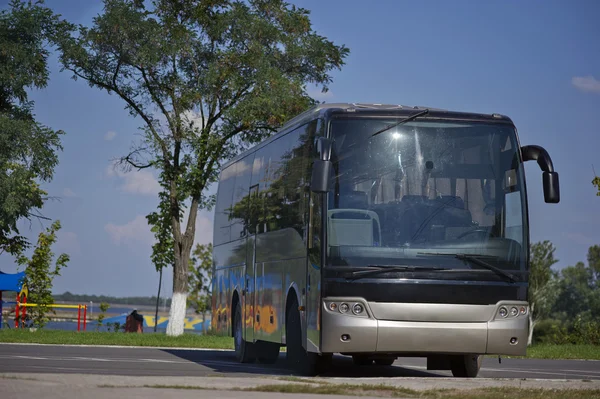 Gray coach bus — Stock Photo, Image