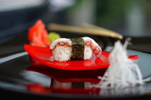 Sushi rolls on a plate — Stock Photo, Image