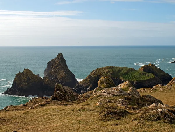 Cornwall zachód zatoka kynance — Zdjęcie stockowe