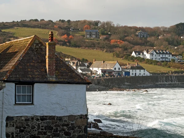 Cornwall - Coverack télen — Stock Fotó