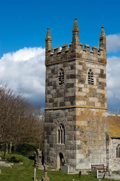 St wynwallow kerk cornwall — Stockfoto