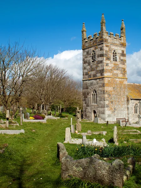 Iglesia de St Wynwallow Cornwall — Foto de Stock