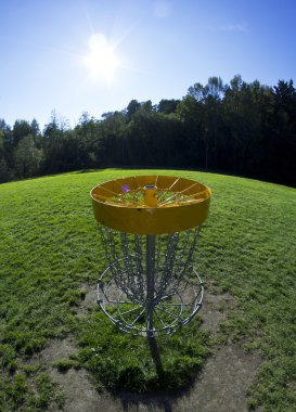 Disc golf basket3 clipart