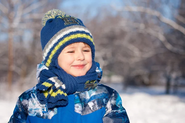 Cute boy in snowsuit — Stock Photo, Image