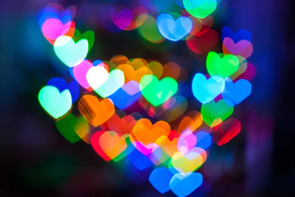 Valentines Day heart bokeh — Stock Photo, Image