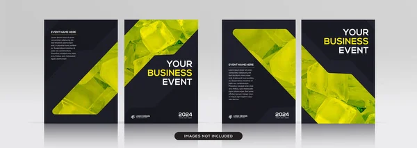 Multipurpose Corporate Book Cover Design Template Format 프리미엄 Mockup — 스톡 벡터