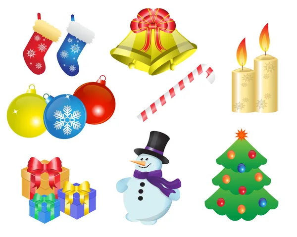 Christmas icons — Stock Vector